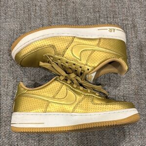 Gold Nike Air Sneakers